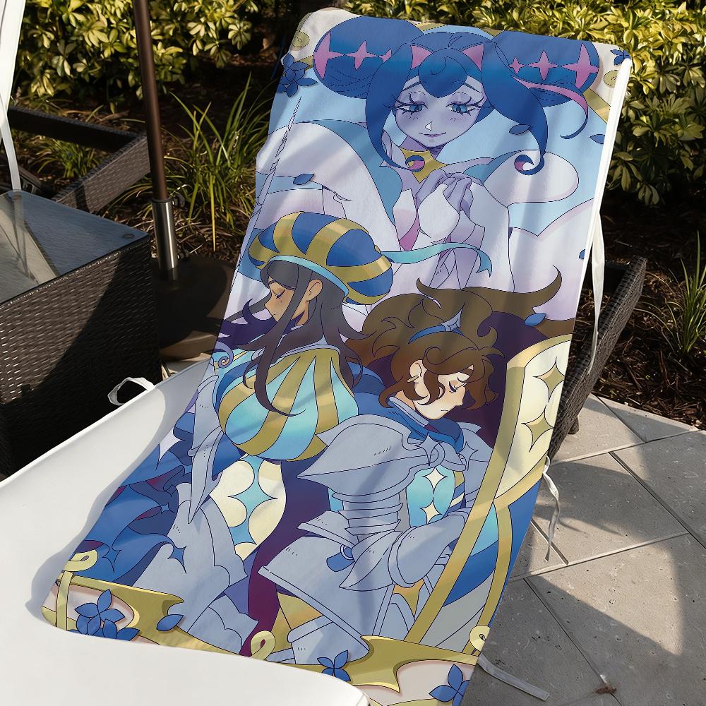 Cartoon K-Knights of Guinevere-S Towel Sports Quick Dry Travel Camping Gear Sandproof Soft Light Large Beach Towel