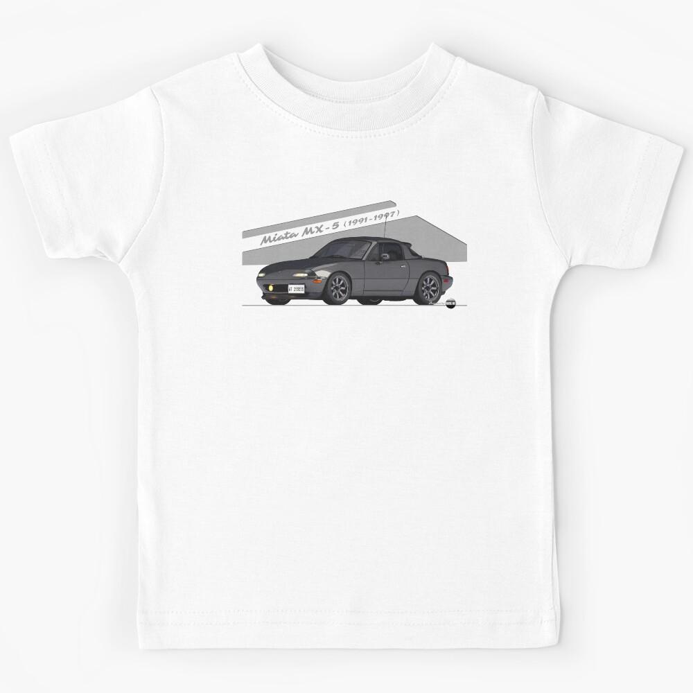 Miata - MX-5 NA 1991-1997 (Brilliant Black) - Small Car, Big Smile Kids T-Shirt 100