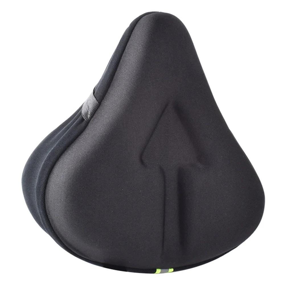 כיסוי מושב אופניים מסיליקון ג'ל מרופד גדול, סופג זעזועים, כרית ספוג מעובה, מחזירי אור, נוח, מחצלת למושב אופניים