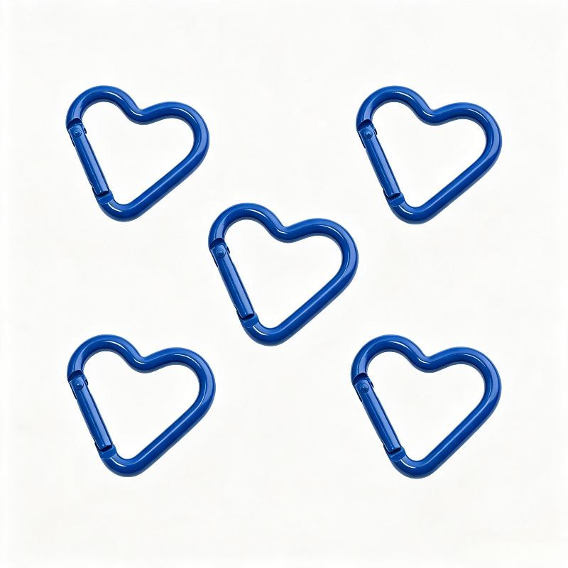 5Pcs New Heart Shaped Carabiner Hook Ring Keychain Keyrings Diy Jewelry Making Supplies Connector Buckles Accessories
