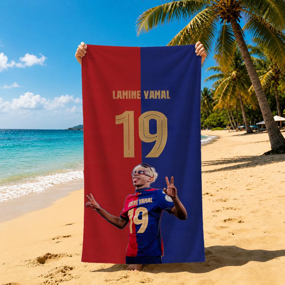 Athlete L-Lamine Y-Yamals Towel Towel Soft Pool Gift For Travel Gym Shower Cool Camping Quick Dry Sports Large Beach Towel