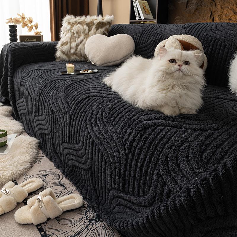 High-Quality American Style Anti-Cat Scratch Sofa Cover with Plush Sofa Cushion Protection