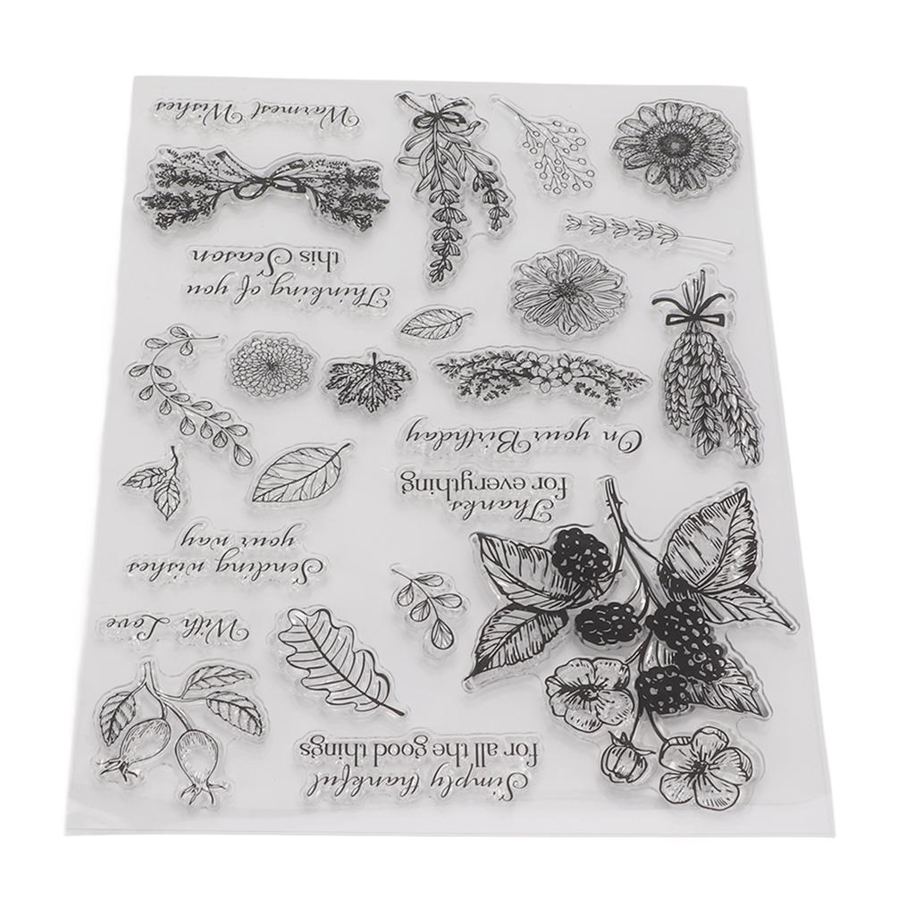 Klarsichtstempel Klarer Abdruck Mehrere Muster Recycelbar Transparenter Stempel zum Basteln von Einladungen Dez