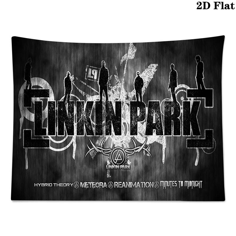 Bandlogo Linkin-Park Wandteppich Ästhetischer Wandbehang Bedruckte Stoffdecke Dekorative Wandteppiche für Schlafzimmer Wohnzimmer Heimdekoration 100cm x 150cm gray