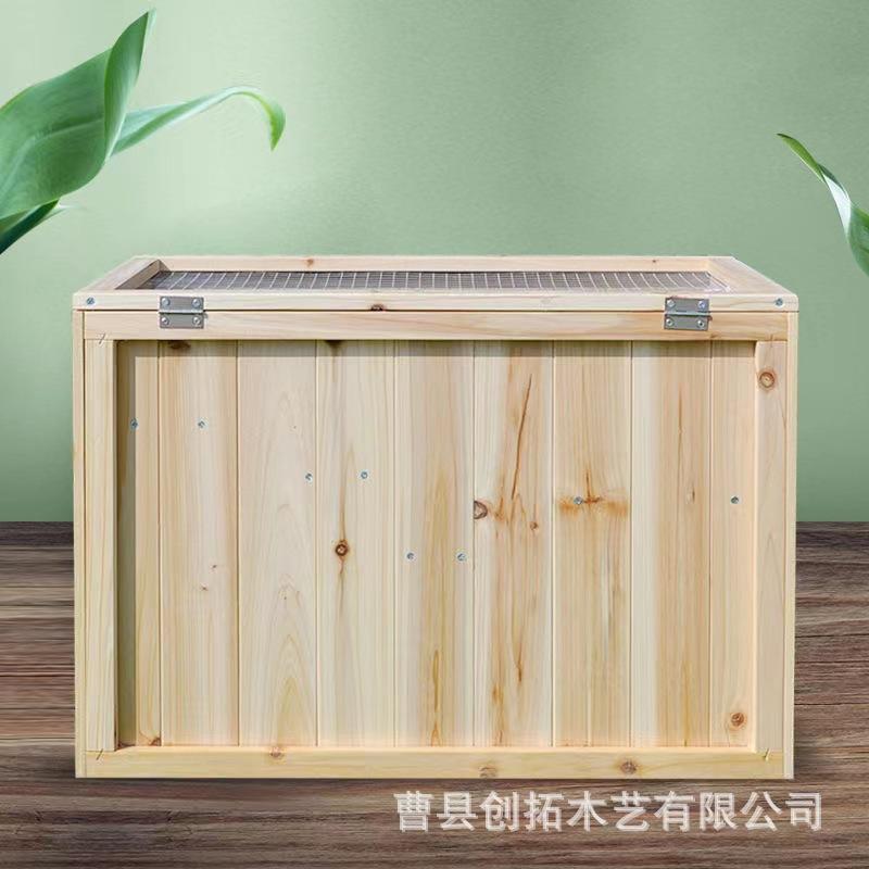 Wooden hamster box, transparent hamster breeding box, wooden hamster breeding box