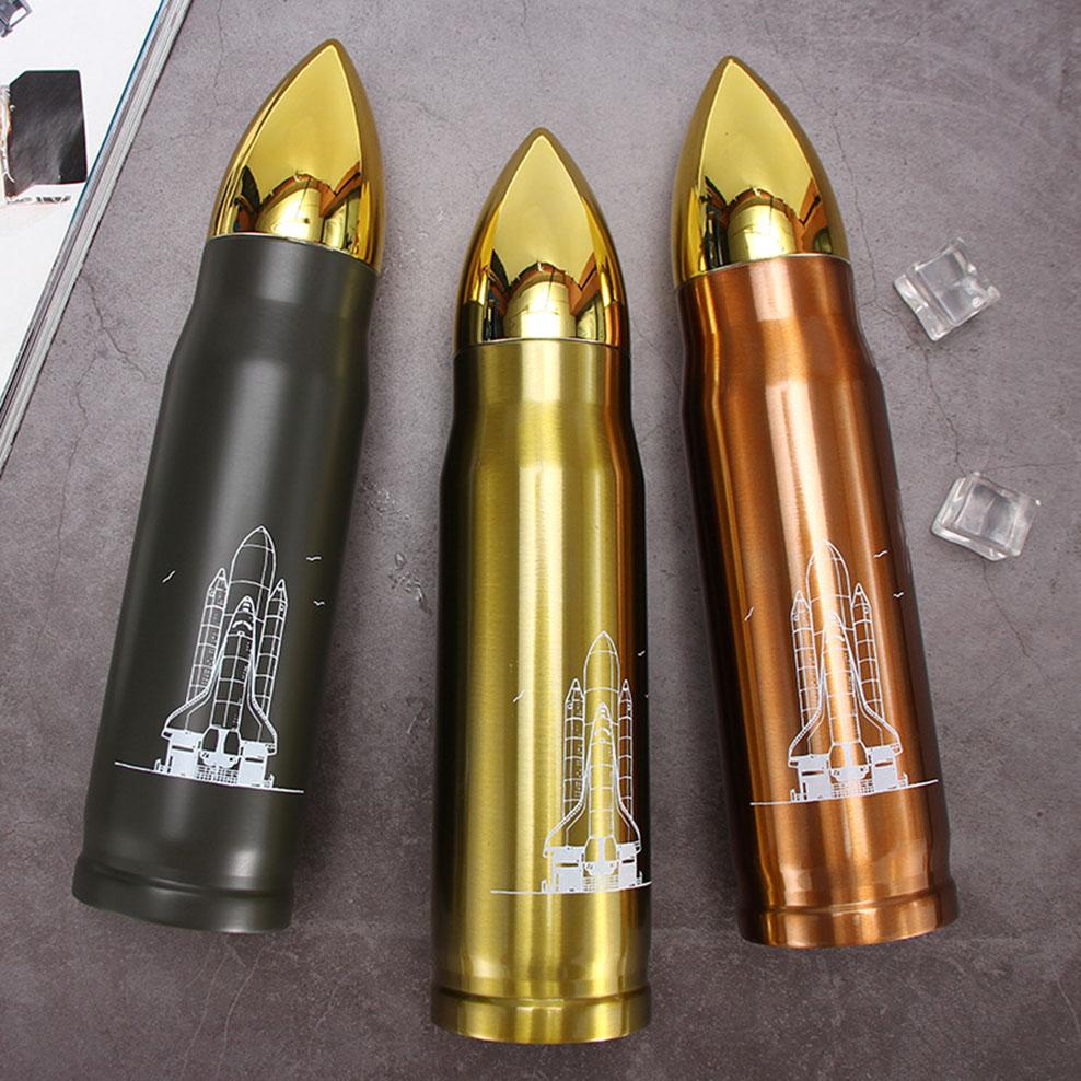 304 Stainless Steel Vacuum Cup, Army Fan Bullet Cup, Outdoor Portable Sports Water Cup, Creative Thermos Cup, 500ml/1000ml