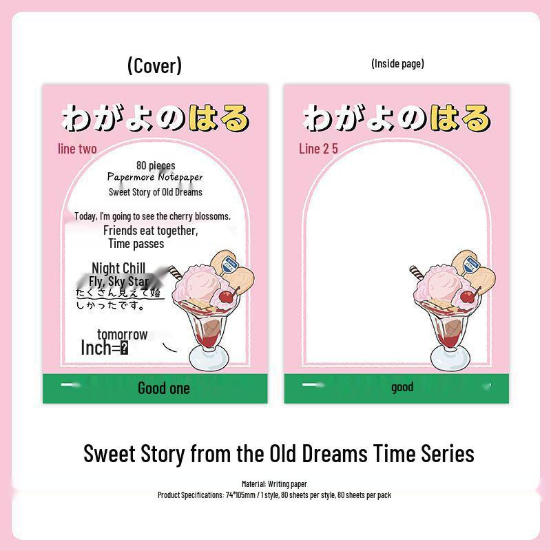 PaperMore Old Dream Series Japanese Cute Planner Sticky Notes