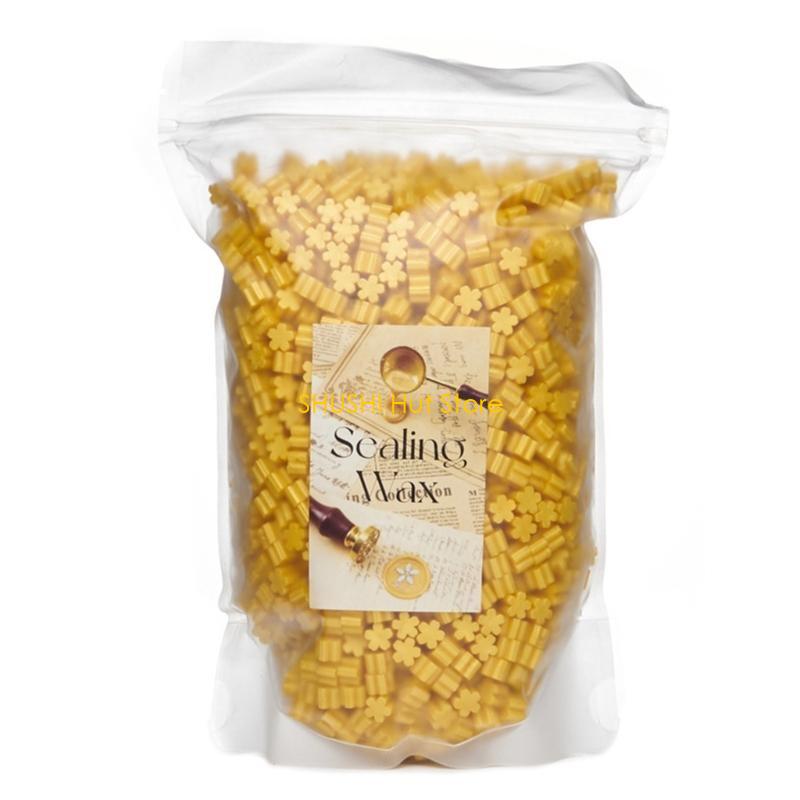 Colorful Waxes Seal Beads for Seal Stamp Flower Shaped Sealing Waxes for Sealing Envelope Holiday Card D57B