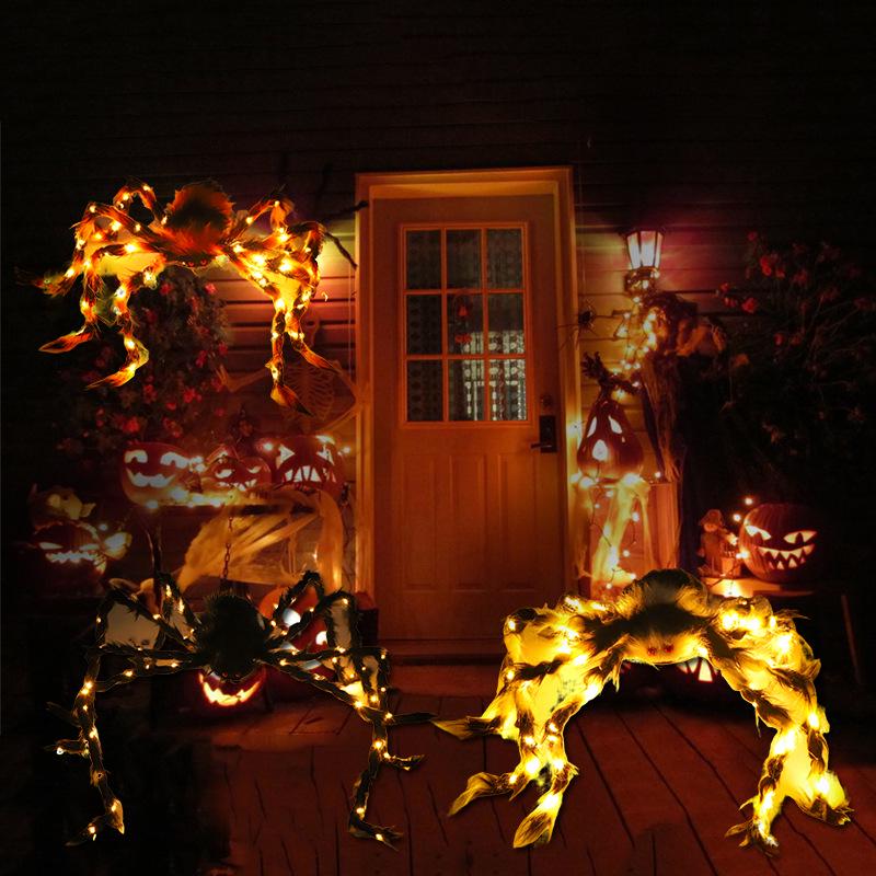 Light-Up Halloween Spider Pendant for Party Decoration