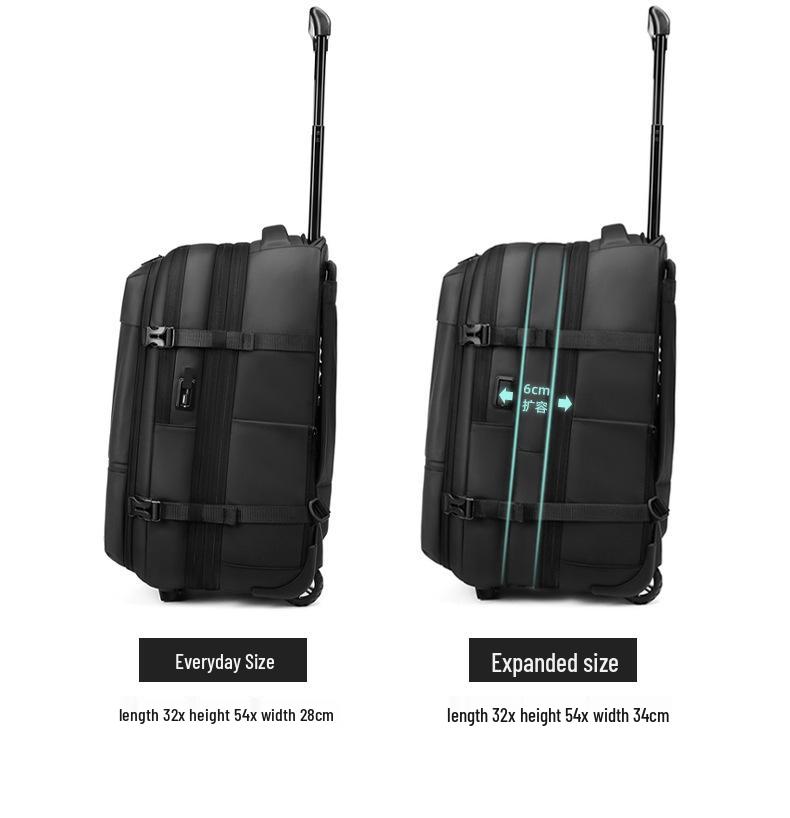 Popular Large Capacity Rolling Duffel Bag: Anti-Theft, Waterproof, Vacuum Compression Travel Suitcase Backpack