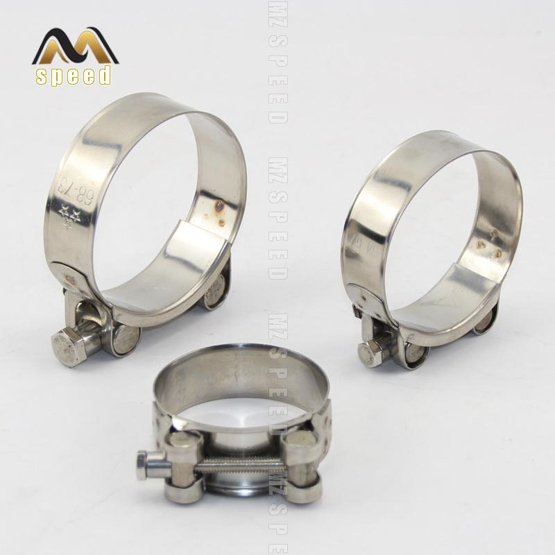 Pipe Clamps Powerful Stainless Steel Hose Clips Fuel Hose Pipe Clamps Worm Drive Durable Anti-oxidation Pipe Fasteners Clamps DIA.92-97mm