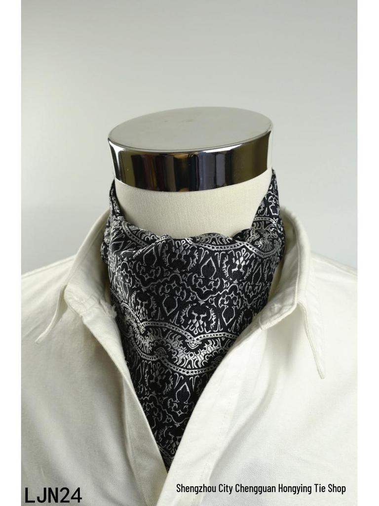 Herren Seide Gestreift Gepunktet Doppelseitiger Mode Schal