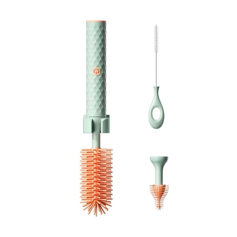 Rooeling Automatic Bottle Cleaner for Baby Bottles Electric Bottle Brush Set Versatile Electric Baby Bottle Brushes