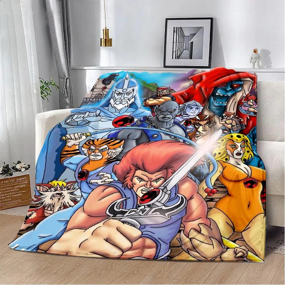 Fashion Cartoon Thundercats Printed Blanket Picnic Blankets Warm Blanket Soft and Comfortable Blanket Home Travel Birthday Gifts