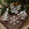 Christmas Acrylic Star Snowflake 3D Christmas Tree Ornaments Christmas Decorations For Christmas Celebration