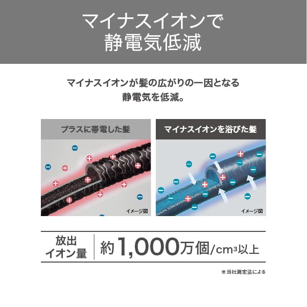 Tescom Curling Hair Dryer, Negative Ion, Lightweight, Cold and Hot Air, Rotating Cord, Easy-Remove Plug, Gold, TC365A-N