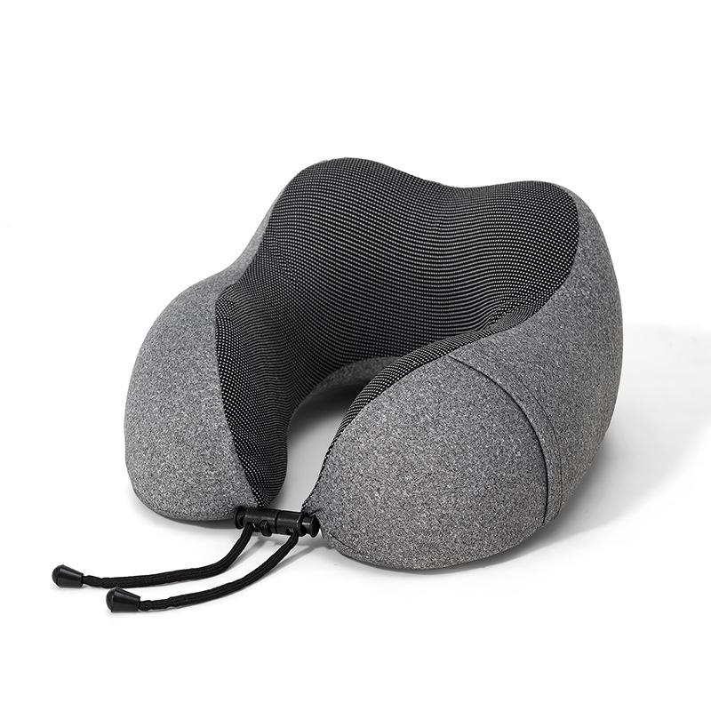 Cationic Cool Feeling U-shaped Pillow, Slow Rebound Memory Foam Neck Support Travel Pillow for Office Nap