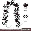 Gothic Black Rose Vine Arrangement: Halloween Decoration Fake Flower Vine