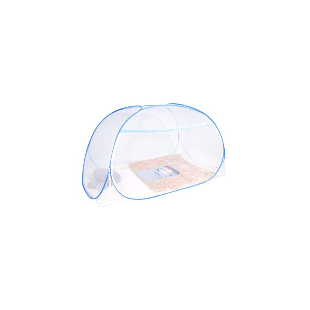 DEWEL Mosquito Net, Single Person, One-Touch Opening, Tent-Style, for Bed, Mosquito Net, Insect