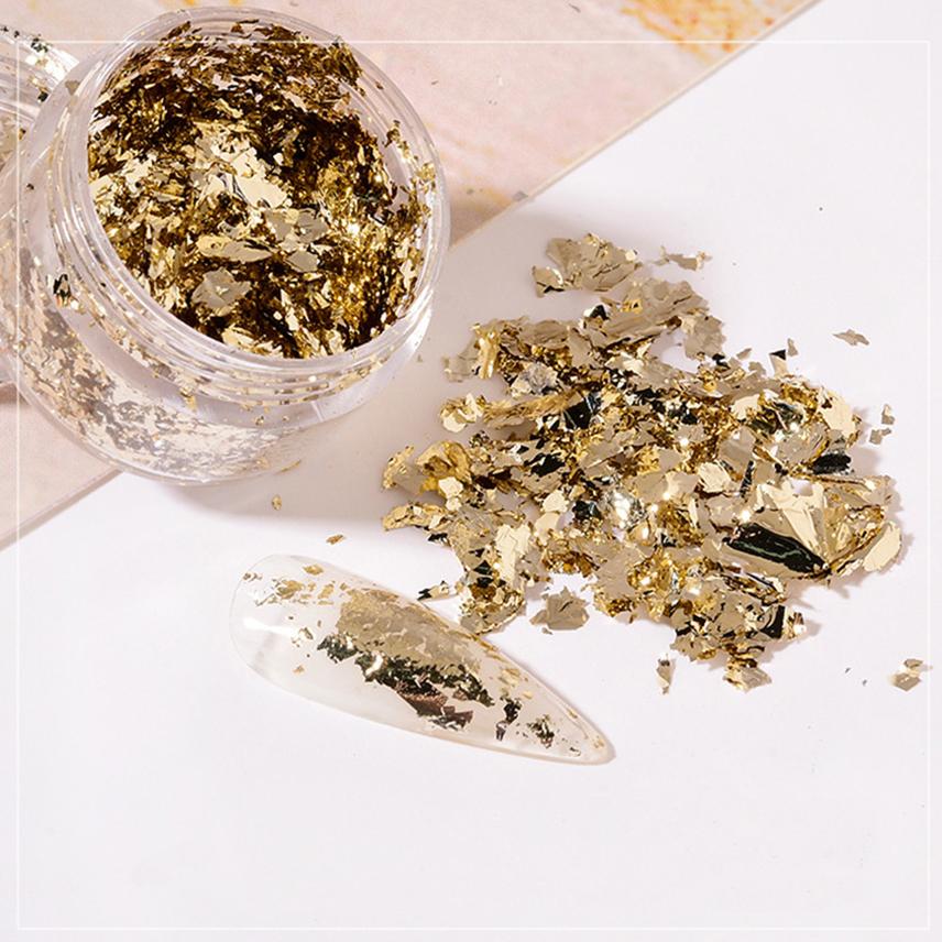 3G Glitter Gold Leaf Foil Colored Tissue Paper Wrapping Decor Quilling Scrapbook Paper Hand Made Fillings Materials Art Supplies