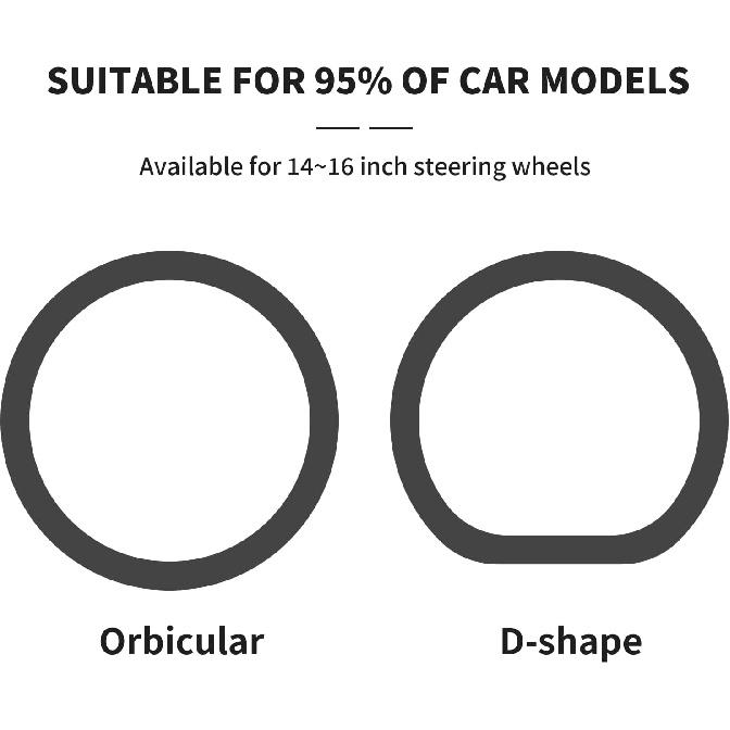 30% Thicker Universal Stretchy Silicone Steering Wheel Cover For 14” 15” 16” Wheels - Anti-Slip Grip & Enhanced Control For Men & Women, All