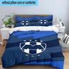 3pcs Monter-rey Football Crest Art Printed Bedding Set Duvet Cover Closure Includes 1 Duvet Cover & 2 Pillowcases Bedding Sets Home Decor Gifts