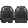 Universal Tractor Seat Replacement, Compact High Back Mower Seat Pair, Black Vinyl Forklift Seat, Central Drain Hole Skid Steer Seat with Mounting