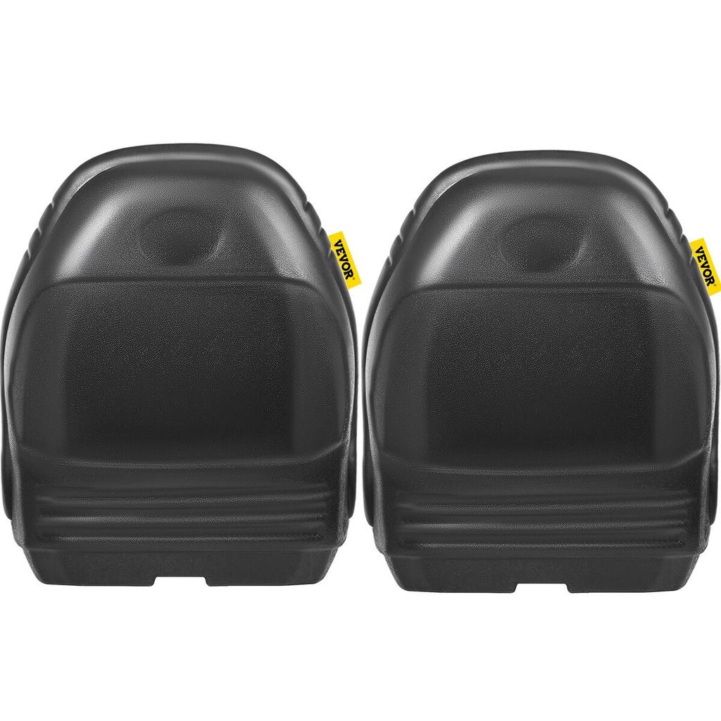 Universal Tractor Seat Replacement, Compact High Back Mower Seat Pair, Black Vinyl Forklift Seat, Central Drain Hole Skid Steer Seat with Mounting