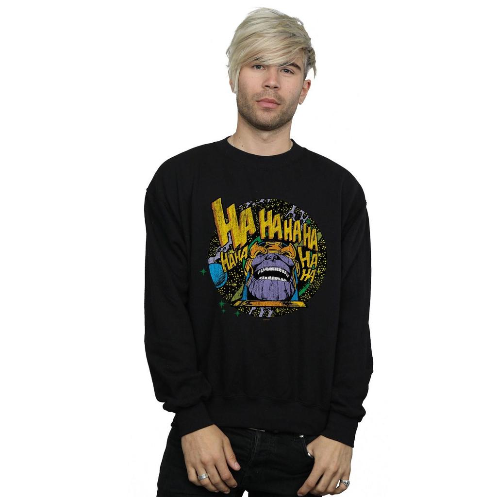 Marvel Mens Thanos Laughs Sweatshirt