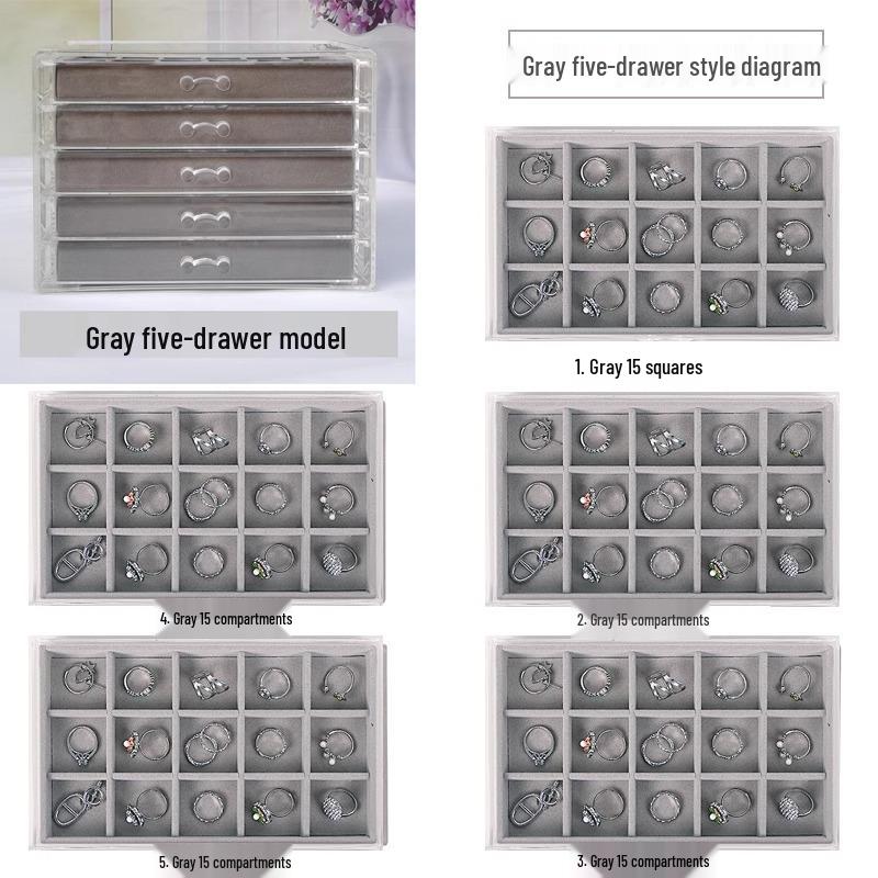 Wielopoziomowe pudełko na biżuterię na kolczyki i małe przedmioty - Przechowywanie i organizacja w domu