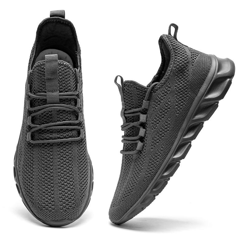 

мода Fujeak Мужская обувь Дышащие кроссовки Удобная классическая повседневная обувь Уличная обувь для бега и спорта Мужская обувь Tenis Masculino 46 темно-серого