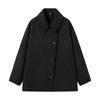 Women's Lapel Oversized Bat Sleeve Loose Wool-like Mid-length Coat NIZI8182