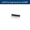 90° Dual Row Pin Header, 2.54MM Pitch, 1x2 to 1x40 Pins