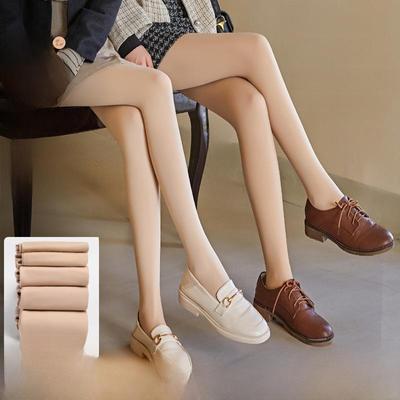 Women's Velvet Pantyhose - Spring/Autumn Thickened Flesh-Colored, Large Size Leggings