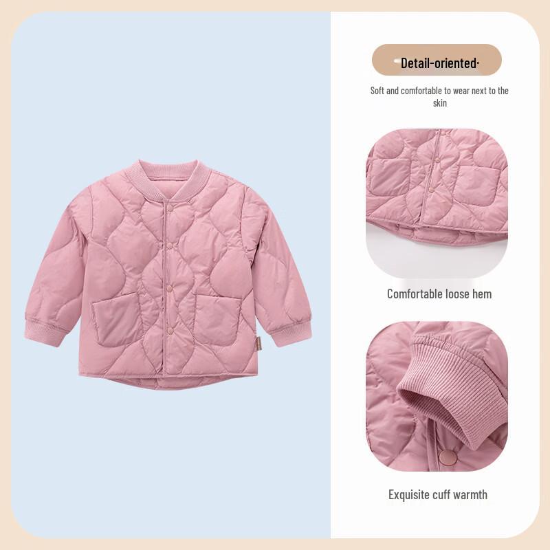 Labi Kids' Full-Zip White Duck Down Winter Jacket