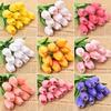 Mini High-Grade Artificial Tulip Flowers for Photography & Home Decor – Realistic Wet Feel Bouquets.