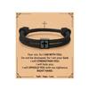 Elegant Rope Chain Bracelet With Crosses Pendant Sturdy Stainless Steel Unisex Fashion Accessory