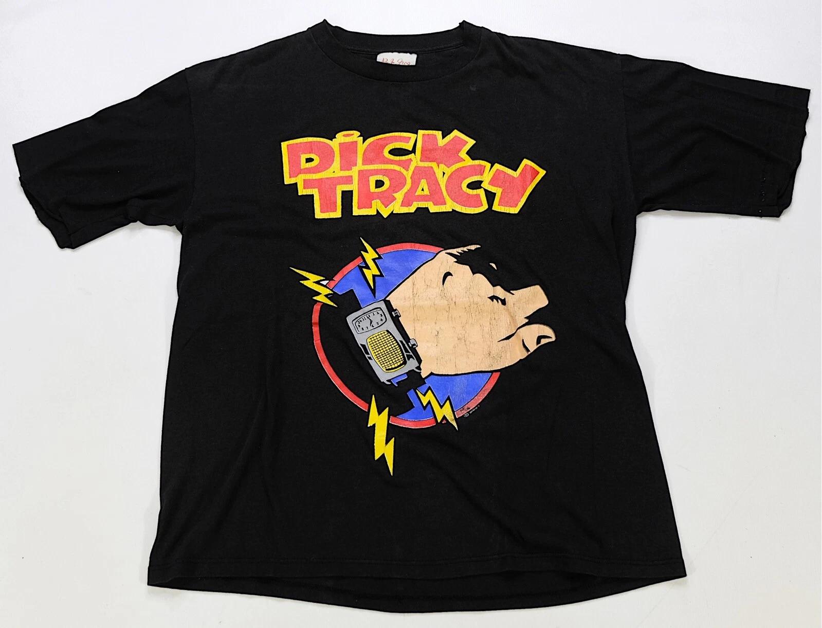Rare VTG B.J. FROG Dick Tracy Phone Watch 1990 Film Promo T Shirt 80s 90s Disney XL