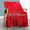 Rose Customize Your Name Blanket Lightweight Customizable Blanket Soft & Cozy Great for Livingroom Office Home Decor Office Chair