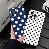 Polka Dots Art Fashion Desgin Soft Phone Case for iPhone 16 16E 17 Air 15 Pro Max 14 Plus 13 Mini 11 12 7 Black Cover Back Shell