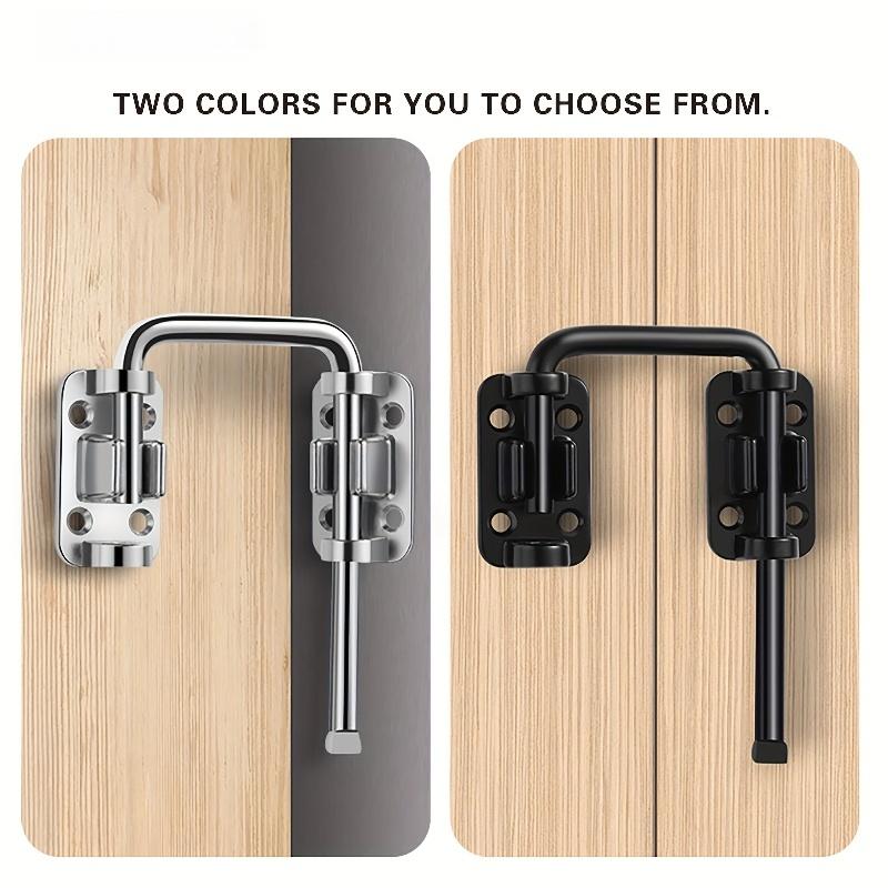 U Shape Zinc Alloy Doors Bolt,Patio Sliding Door Loop Lock,90/180 Degree Door Latches Locks,Child Safe Home Anti-theft Buckles