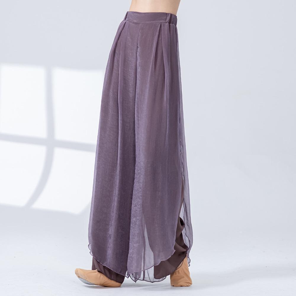 Flowing Chiffon Classical Dance Pant 2 Layer Performance Costumes  Dance Performance Wear