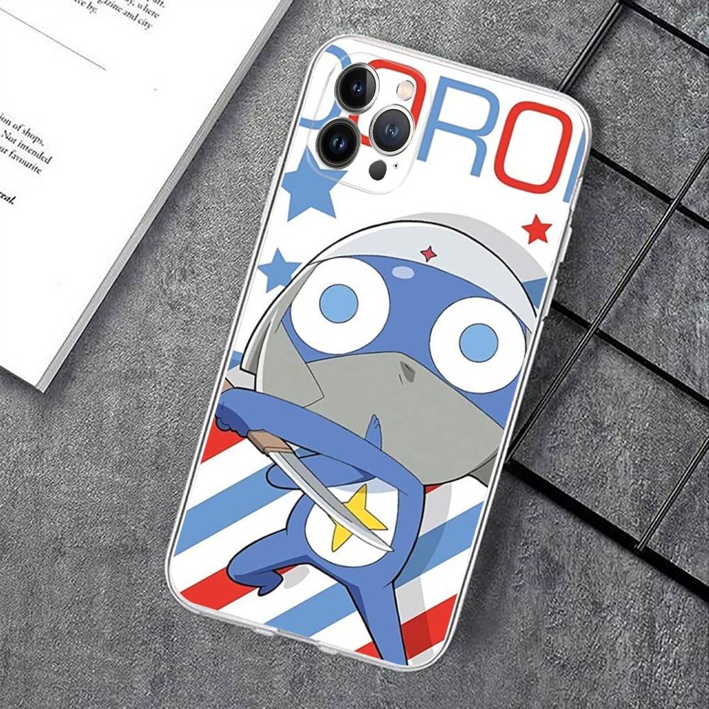 Keroro Frog Cool Gunsou Sergeant Phone Case For IPhone 17 16 15 14 13 12 11 Pro XS Max Plus Soft Silicone Cover