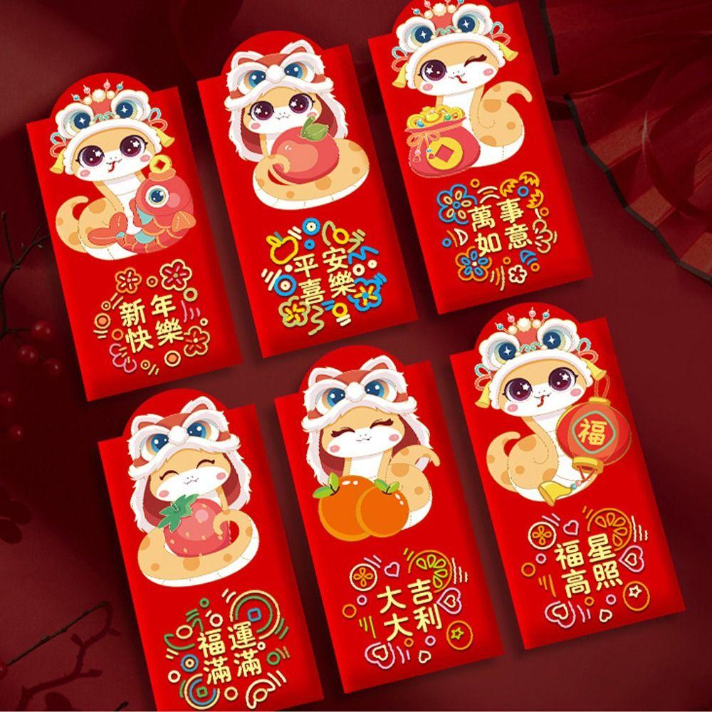 Chinese Style 2025 Snake Year Red Envelope Festive Red Packet  Spring Festival