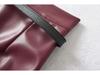 Sleek PU Leather High-Waisted Short Skirt with Waistband - Sexy, Hip-Hugging Design for Autumn/Winter