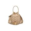MLB Monogram Series Ny Yankees Vintage Floral Print Letter Logo Polyester Bucket Bag Unisex bags Khaki 3ABMS012N-50BGD