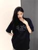 Damen High Street 100% Baumwolle Schleife Kurzarm T-Shirt - Nischendesign Sommeroberteil