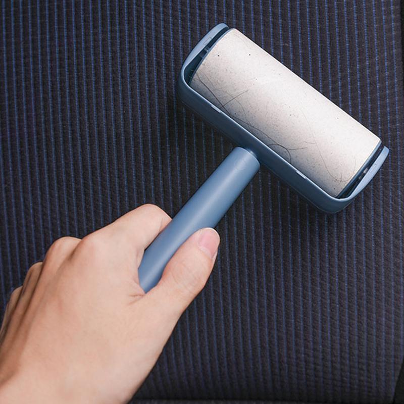 

Capsule Sticky Lint Roller Dust Cleaning Tearable Refillable Hair Cloth Remover for Home Blue синій