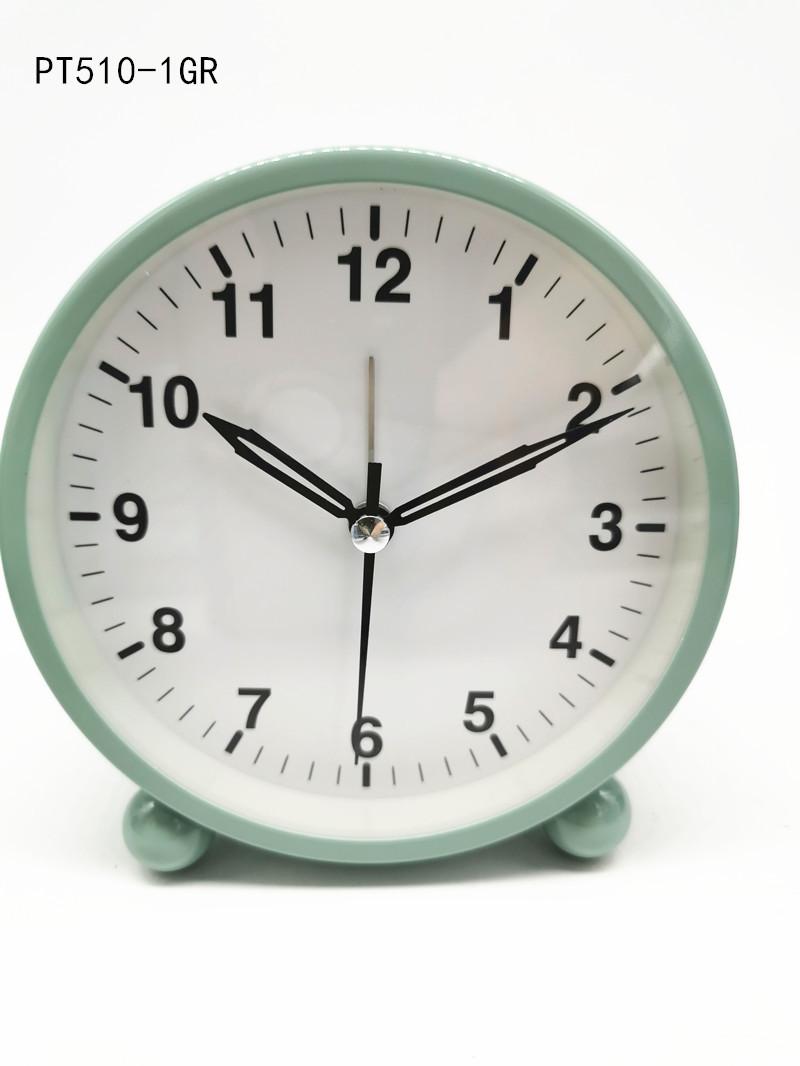 

Металлический бесшумный круглый будильник, студенческий будильник, гальванизированный корпус, бесшумный со светом