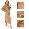 Women'S Terry Dressing Gown, Warm, 100% Cotton, Soft, M